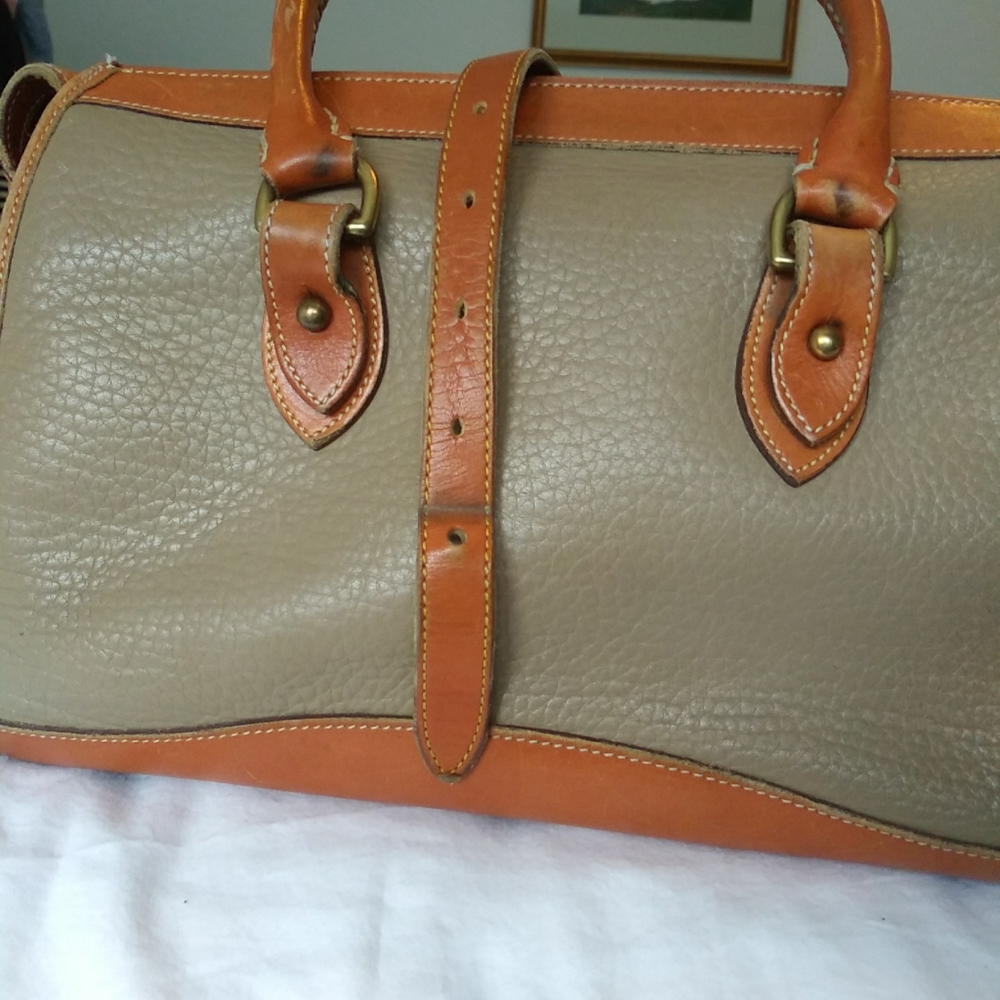 Dooney & Bourke AWL Tan Satchel Purse - Vintage - Picture 6 of 11